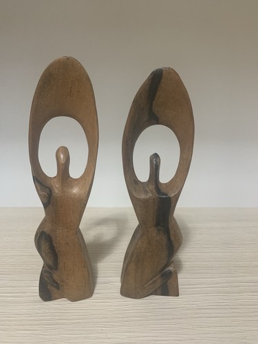Wooden vintage women carved - 2,