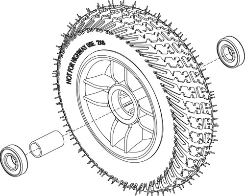 Wheel assembly for pride go - assembly,