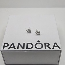 Genuine Pandora Clear Sparkling Classic Wish Stud Earrings ALE 925 297787CZ