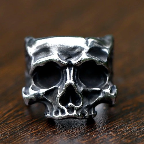 Men gothic skull ring - men's,