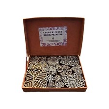 16 Wooden Printing Block Set