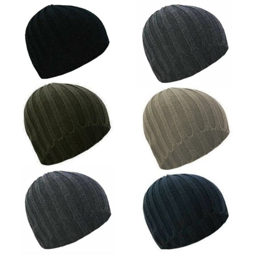 Mens knitted ribbed beanie - mens,