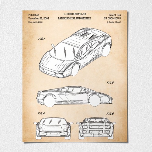 Lomborghini wall art - wall,