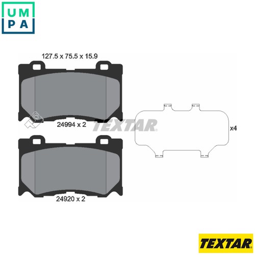 Brake pad set - disc,