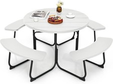 8 Seater Round Picnic Table &