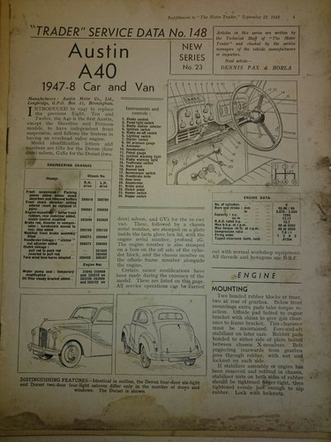 Austin a40 car van 1948 - car,