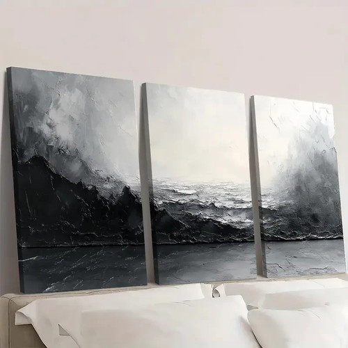 3pcs gray white - gray, minimalist