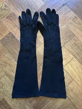 Vintage long black suede - vintage,
