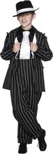 Boys 1920s Black Zoot Suit