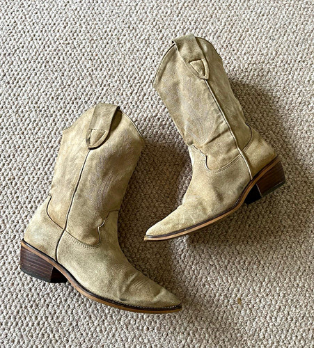 Brownie beige suede mid - beige,