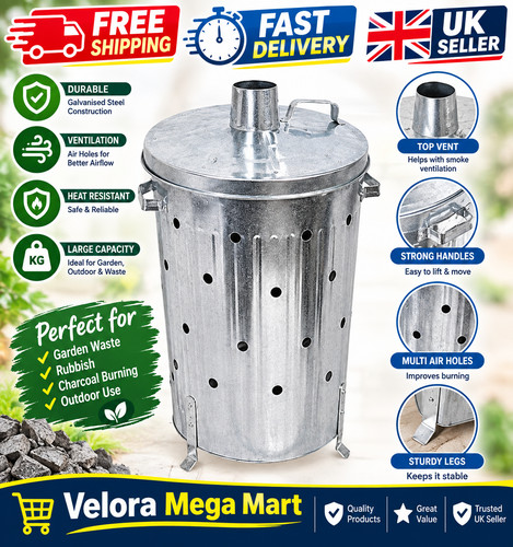 90l galvanized incinerator - galvanized,