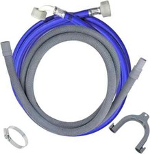 Universal Washing Machine Hose Kit Cold Fil Water Inlet and Drain Hose Extension