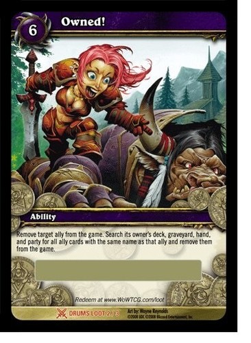 Wow loot card pwn3d - card,