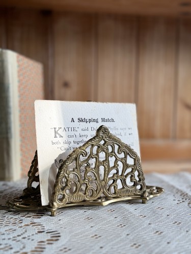 Vintage brass napkin - brass, holder