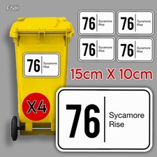 x4 WHEELIE BIN NUMBERS CUSTOM