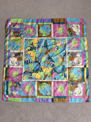 Zara silk scarf floral square - zara,