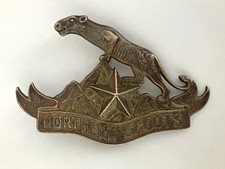 British Indian Army Northern Scouts large cap badge, 4 1/4 inches wide