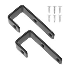 2 x Bed Ladder Hooks J-Hooks for Bunk Beds Loft Beds and Ladders PVC Black