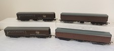 OO gauge 4x LIMA Siphon G Parcels Milk Van Coach GWR Brown Livery Palethorpes