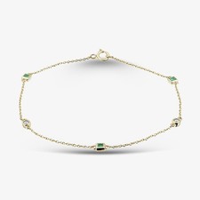 9ct Yellow Gold Emerald &