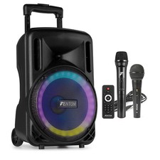 10" Portable PA Speaker System with Wireless & Wired Microphones - FT10LED MK2