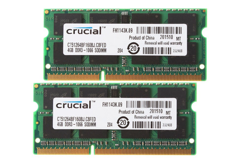 Crucial 8gbpc3 8500s - crucial, 8gb(2x4gb)pc3-8500s