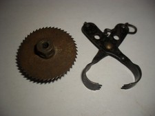 Meccano Crane Grab and Circular Saw Blade - Parts 150 and 159