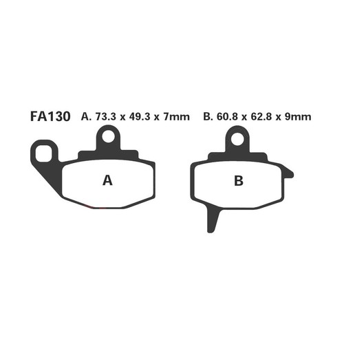 Pair brake pads ebc - brake, tt
