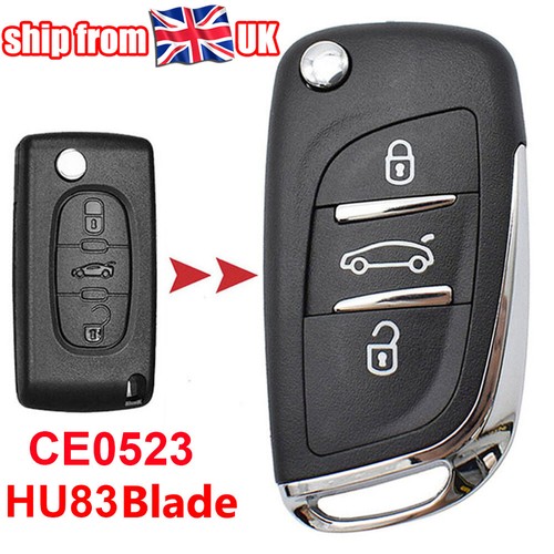 Hu83 ce0523 car key shell - car, case