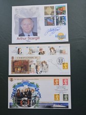 Three FDC Two with Signatures Coronation Street X2 and Arthur Scargill Signed