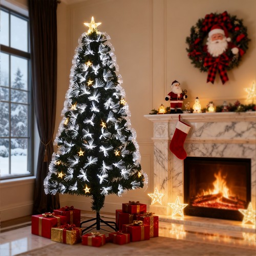 Festive lighted tree fibre - lighted,