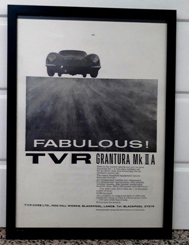 Framed original classic car - framed,