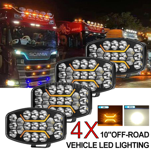 12v 24v jumbo oval led - 24v, 10"