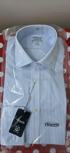 Lewin shirt blue white - lewin, 15"
