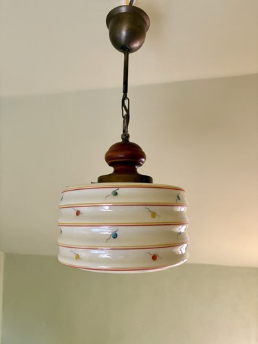 Opaline pendant with hand - ,
