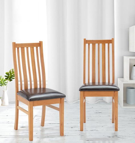Dining chairs pair - dining, solid