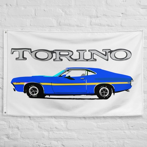 1972 blue ford - blue, torino