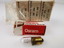 8 x OSRAM Vehicle Bulbs MES 695 - 24V - 2.8W - E10 G11 Vintage NEW Old Stock