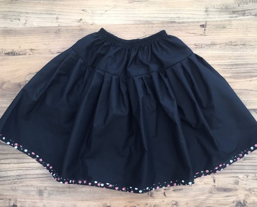 Black cotton petticoat - cotton, with