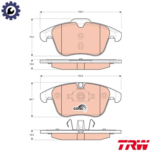 Brake pad set - pad,