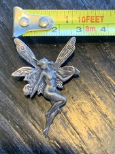 Superb Vintage Hallmarked Sterling Silver Flying Fairy Pixie Brooch