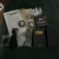 STIGMA Tattoo Machine Kit Complete Rotary Machine Set Tattoo Pen 10Pcs Needles