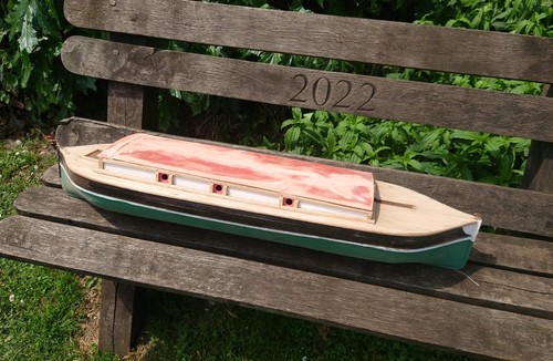 Wooden house boat model - boat,