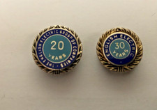 English Electric Group 20 Years & 30 Years Service Silver Button Hole Badges