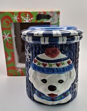 Ceramic Dog Treat Jar Canister