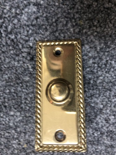 Brass door bell - door,
