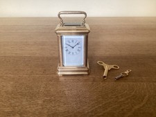 Brass Miniature Carriage Clock ~ 2.5 Inches Tall ~ Fully Working ~ Pretty Clock