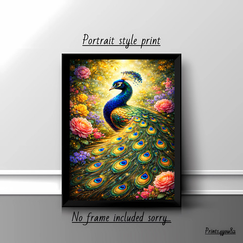 Peacock wall art - peacock,