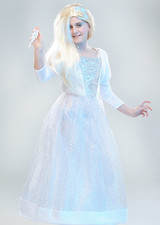 Kids Size Narnia The White Witch Childrens Snow Queen Costume DRESS ONLY