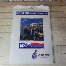 CD Jewel case inserts 160 gsm Mat A4 Paper fits 10.4 mm spine case x 25 Amps